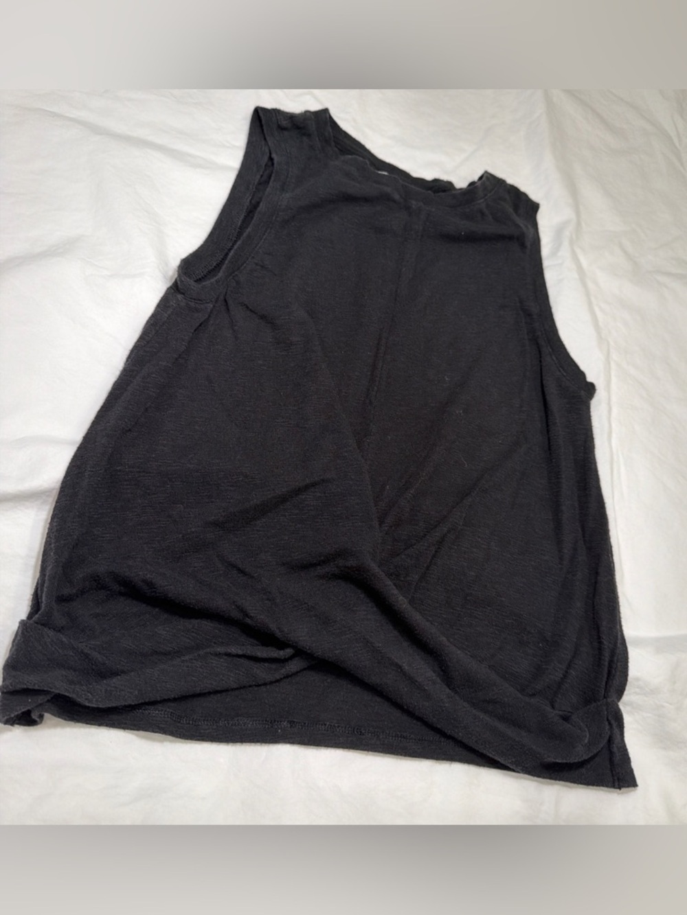 SOMA Intimates Black Twist Front Tank Top Soft Minimalist Basic Size S
